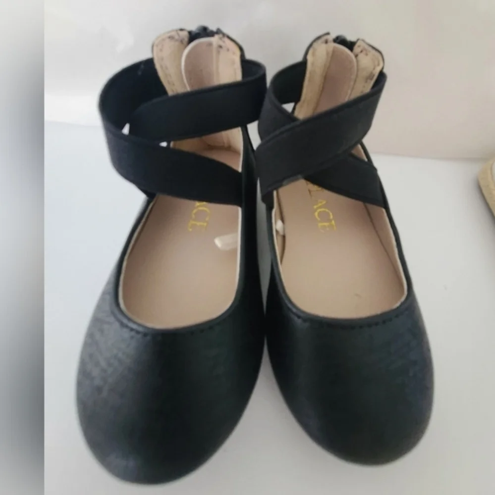 Baby Girl Shoes Bundle Lot  The Children's Place Black Brown White Size 4
